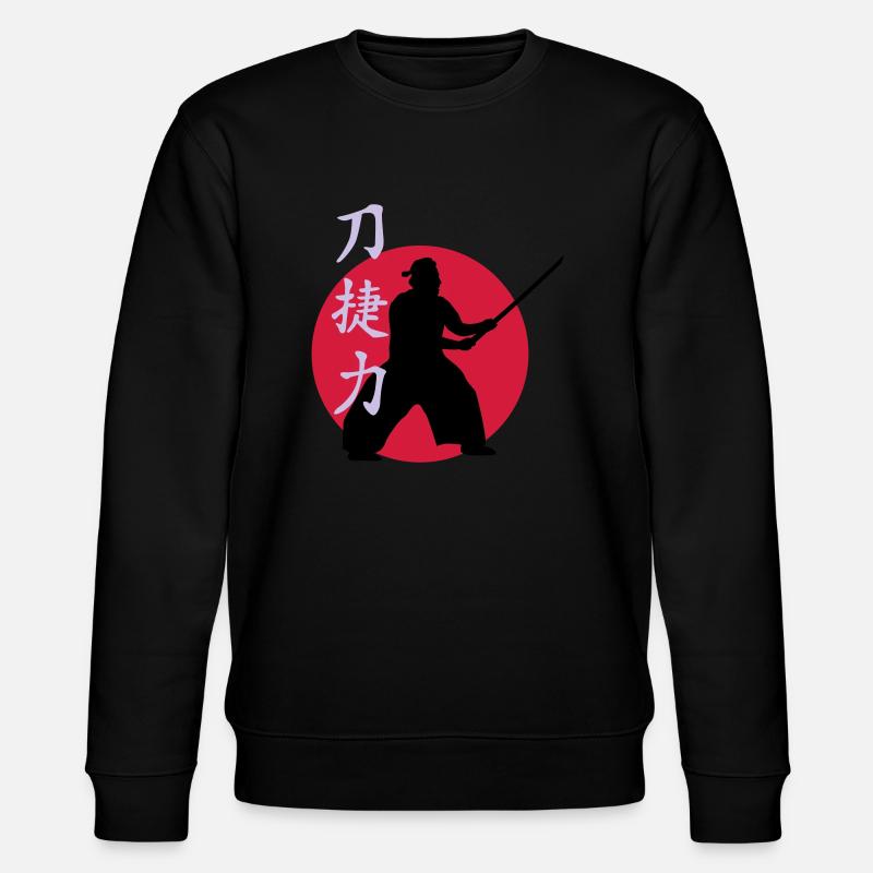 samurai_strength_victory_sword_3c - Stanley/Stella CHANGER Unisex Organic Sweatshirt - black