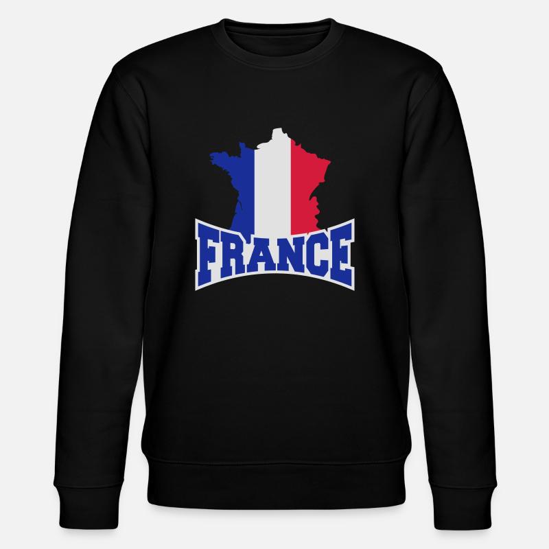 France Map Logo - Stanley/Stella Unisex Bio-Sweatshirt CHANGER  - Schwarz