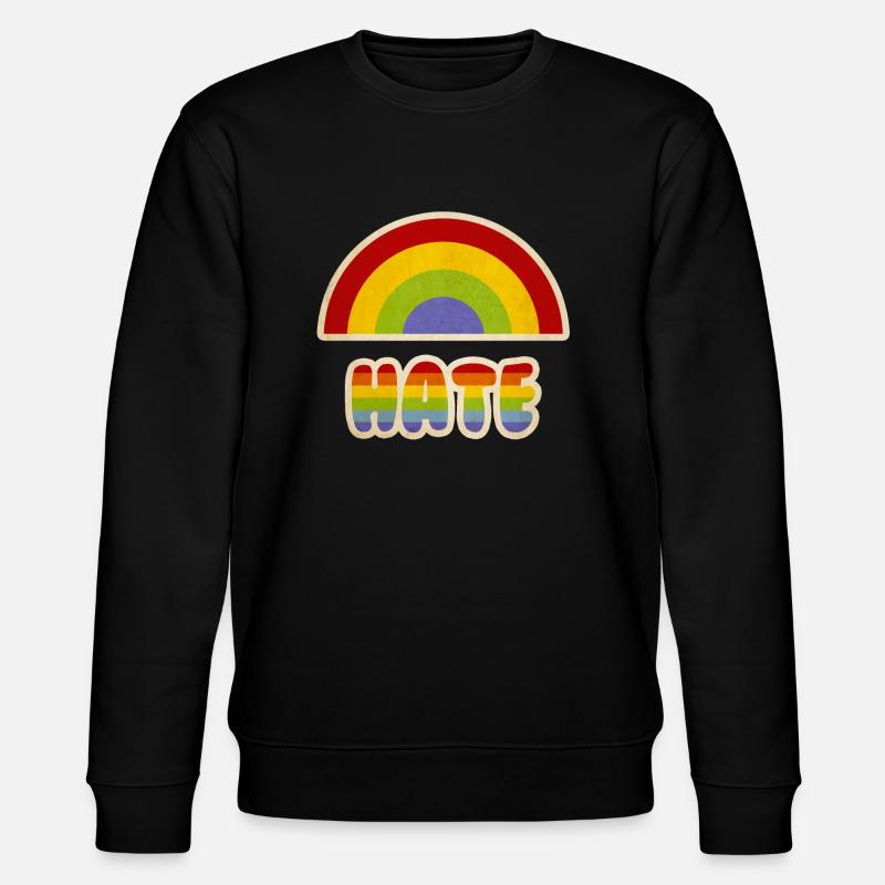 Rainbow hate parody - Stanley/Stella CHANGER Unisex Organic Sweatshirt - black