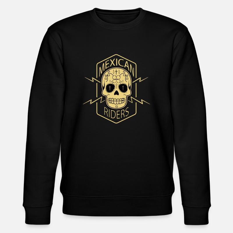 Mexican Skull - Motorbikes - Sweat bio CHANGER Stanley/Stella Unisexe - noir