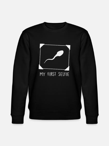 MY FIRST SELF1E - Stanley/Stella CHANGER Unisex Organic Sweatshirt - black