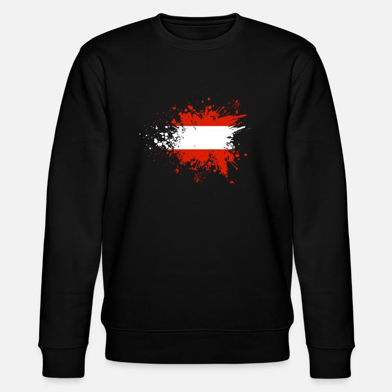 Austria Flag Austria Austrian Flag - Stanley/Stella CHANGER Unisex Organic Sweatshirt - black