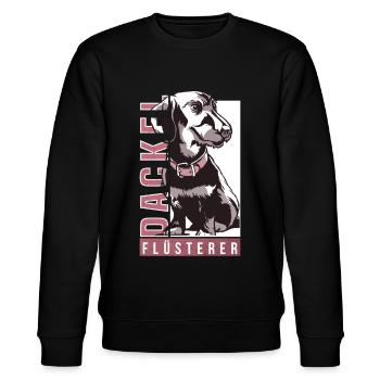 Dackel Flüsterer - Dachshunde Besitzer - Stanley/Stella Unisex Bio-Sweatshirt CHANGER  - Schwarz - Vorne - Nik (191cm) & Marisol (170cm)