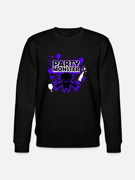 Partymonster dunkellila - Stanley/Stella Unisex Bio-Sweatshirt CHANGER - Schwarz