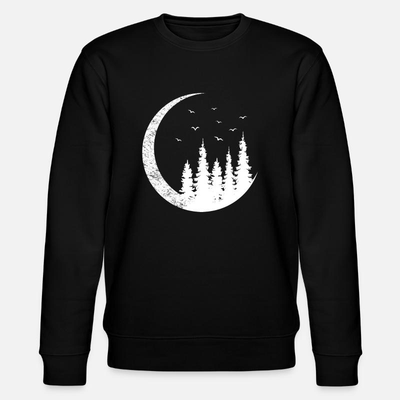 Landschaft Halbmond - Stanley/Stella Unisex Bio-Sweatshirt CHANGER  - Schwarz