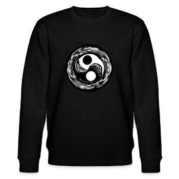 Yin Yang Signe Symbole Paix Bonheur Vecteur 9 - Sweat bio CHANGER Stanley/Stella Unisexe - noir - Devant - Nik (191cm) & Marisol (170cm)