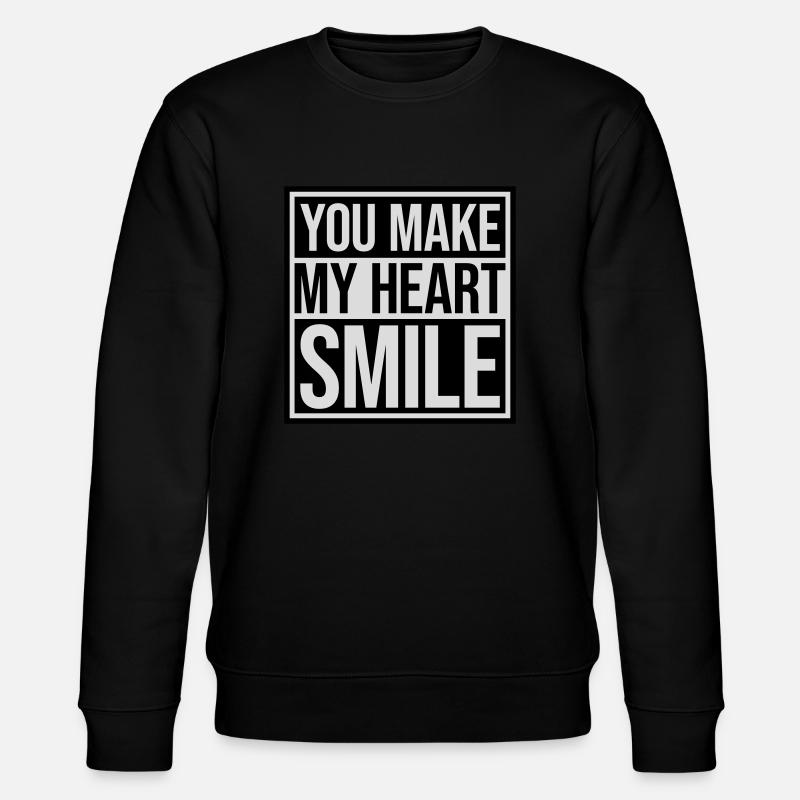 make my heart smile - Stanley/Stella Unisex Bio-Sweatshirt CHANGER - Schwarz