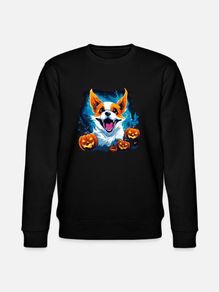 Corgi halloween ghost - Stanley/Stella CHANGER Unisex Organic Sweatshirt - black