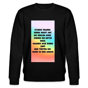 Starke Frauen - Stanley/Stella Unisex Bio-Sweatshirt CHANGER  - Schwarz - Vorne - Nik (191cm) & Marisol (170cm)