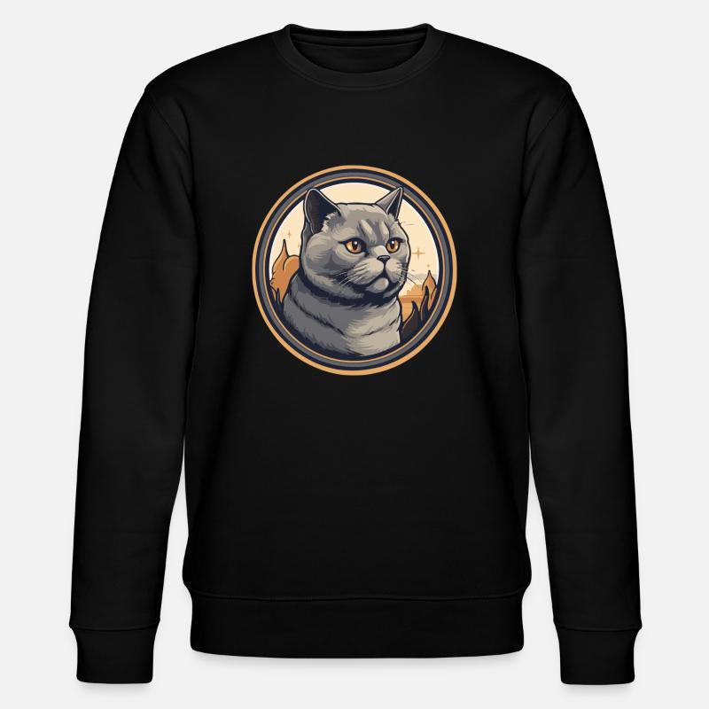 Katzen-Logo - Stanley/Stella Unisex Bio-Sweatshirt CHANGER - Schwarz