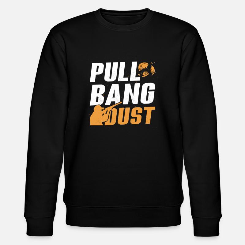 Pull Trapshooting Skeet Shooting - Stanley/Stella Unisex Bio-Sweatshirt CHANGER  - Schwarz