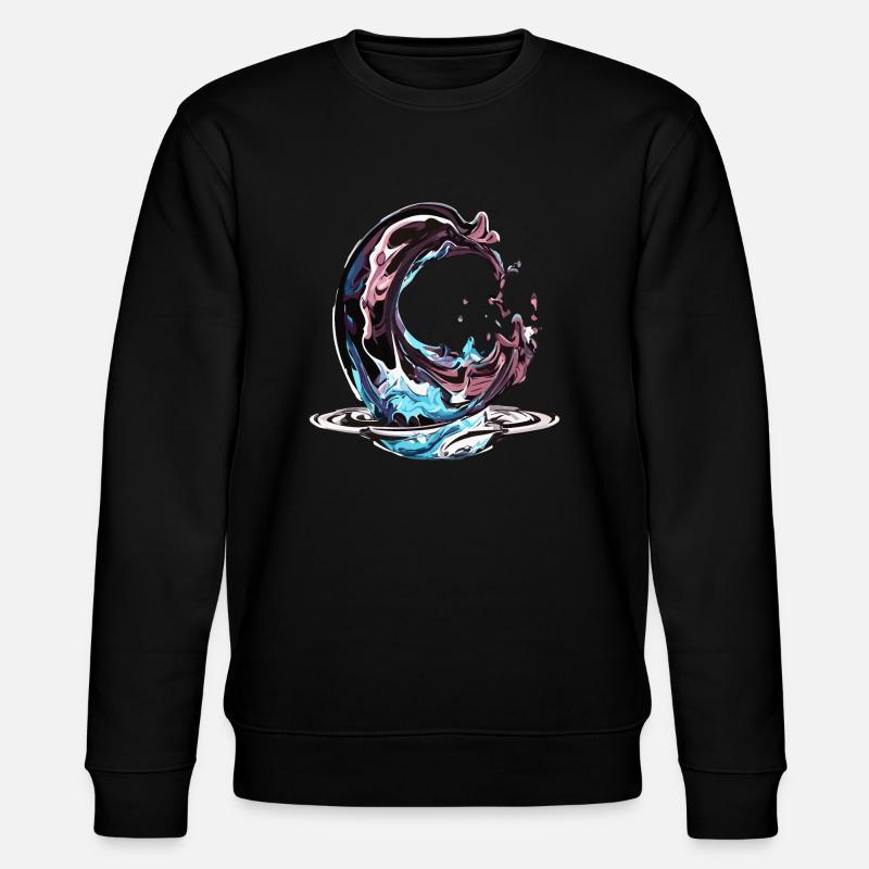 Chrom Tropfen - Stanley/Stella Unisex Bio-Sweatshirt CHANGER  - Schwarz