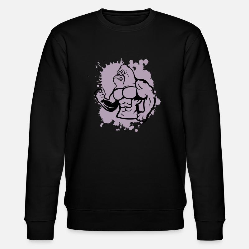 gorilla stark tier - Stanley/Stella Unisex Bio-Sweatshirt CHANGER  - Schwarz