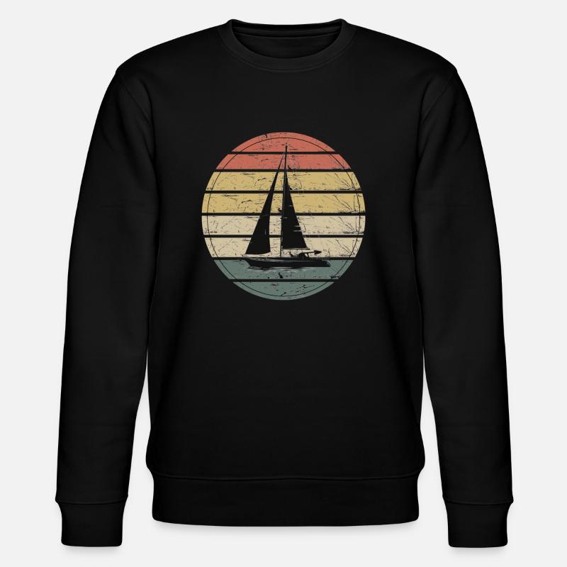 Sailboat - Stanley/Stella Unisex Bio-Sweatshirt CHANGER  - Schwarz