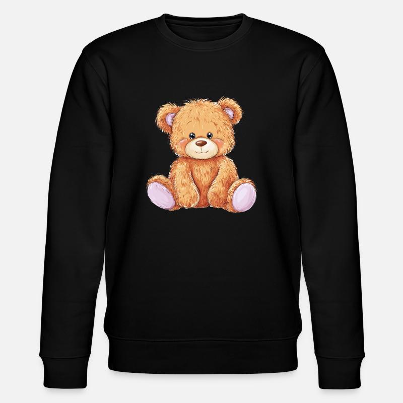 Mignon bébé ours en peluche - Sweat bio CHANGER Stanley/Stella Unisexe - noir