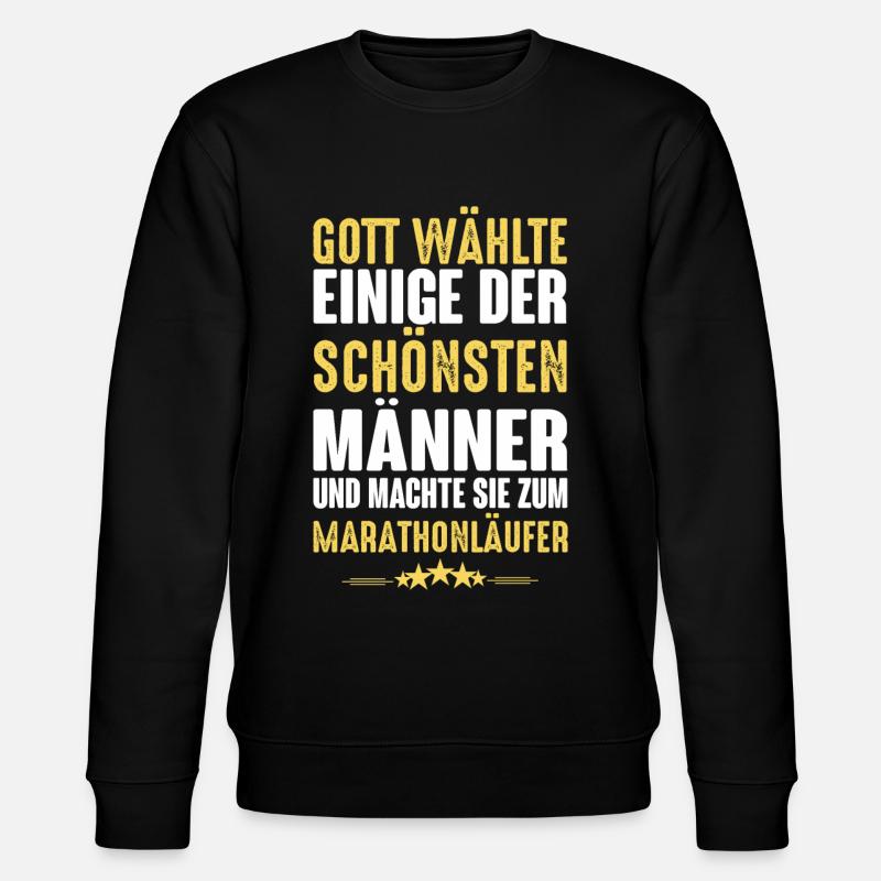 Marathonlauf - Marathonläufer - Stanley/Stella Unisex Bio-Sweatshirt CHANGER  - Schwarz