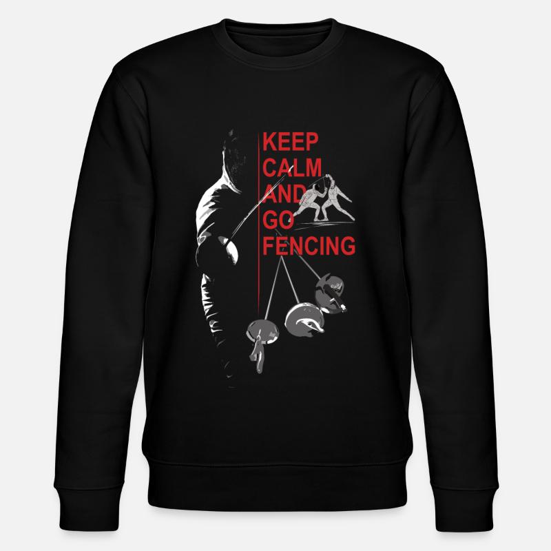 Fechten, Geschenk, Training, Keep Calm - Stanley/Stella Unisex Bio-Sweatshirt CHANGER  - Schwarz