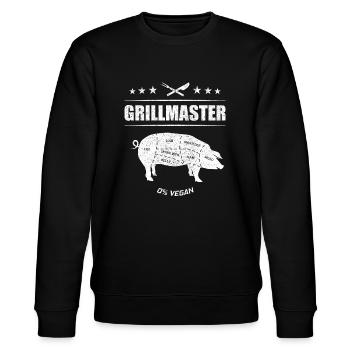 0% Vegan - Stanley/Stella CHANGER Unisex Organic Sweatshirt - black - Front - Nik (191cm) & Marisol (170cm)