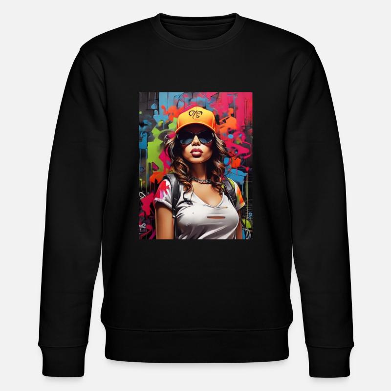 Graffiti-Stil - Stanley/Stella Unisex Bio-Sweatshirt CHANGER  - Schwarz