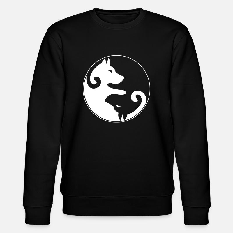 Yin & Yang Hunde - Stanley/Stella Unisex Bio-Sweatshirt CHANGER  - Schwarz