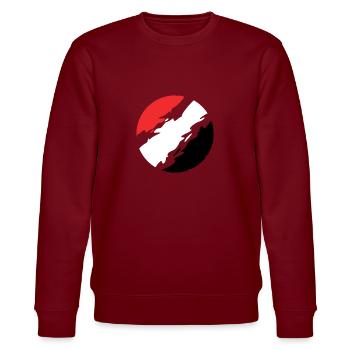 Yemen Flag Flag Circle - Stanley/Stella CHANGER Unisex Organic Sweatshirt - burgundy - Front - Nik (191cm) & Marisol (170cm)