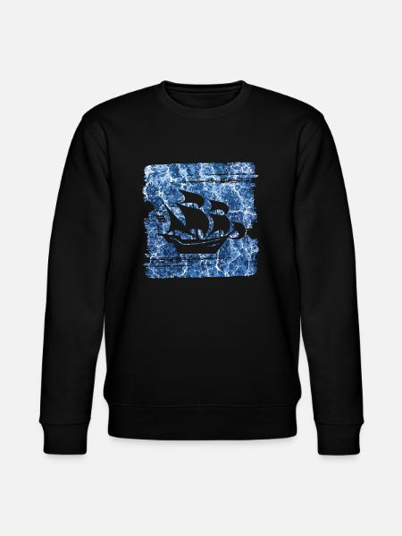 sailing ship e 206 - Stanley/Stella CHANGER Unisex Organic Sweatshirt - black