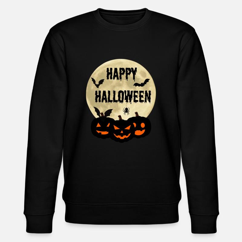 Fröhliches Halloween - Stanley/Stella Unisex Bio-Sweatshirt CHANGER - Schwarz