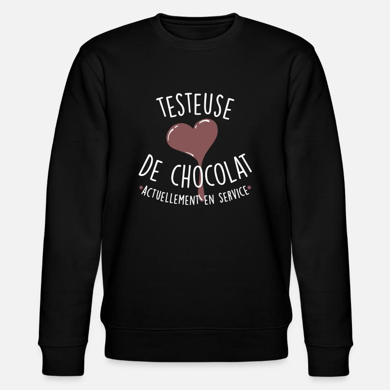 Testeuse de chocolat - Sweat bio CHANGER Stanley/Stella Unisexe - noir