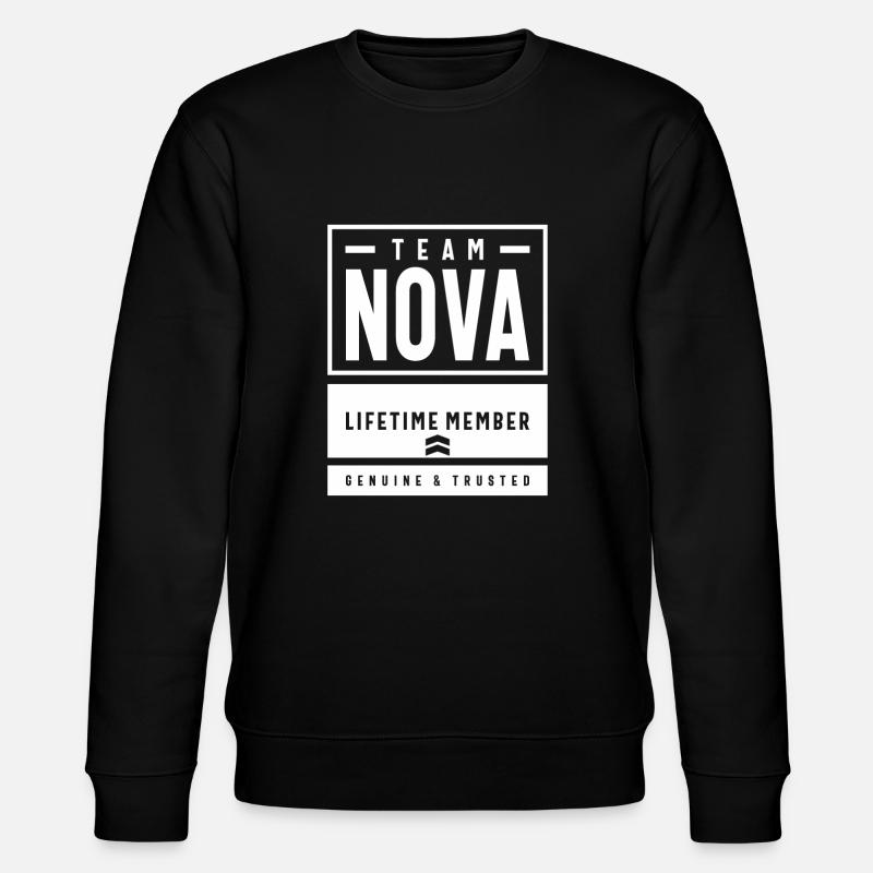 Nova Personalized Name - Stanley/Stella CHANGER Unisex Organic Sweatshirt - black