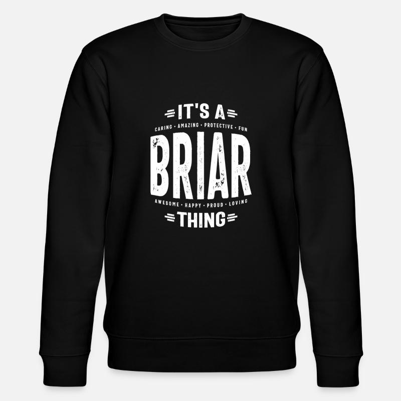 Briar Personalized Name - Stanley/Stella CHANGER Unisex Organic Sweatshirt - black