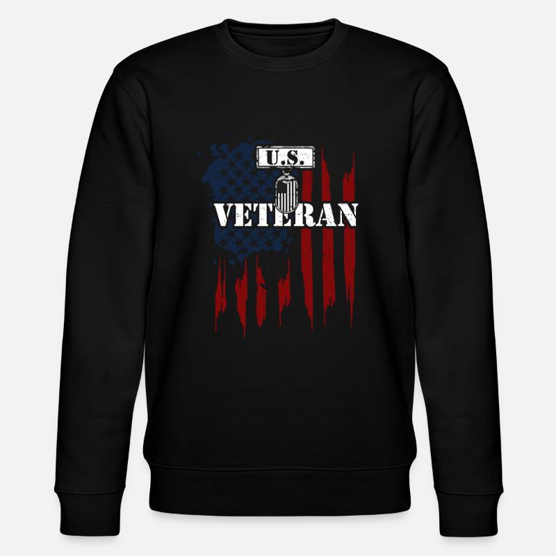 U.S. Veteran - Veteran - Stanley/Stella Unisex Bio-Sweatshirt CHANGER  - Schwarz