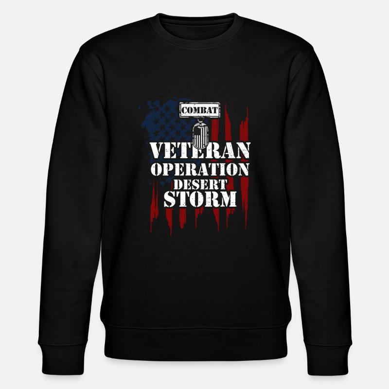 Combat Veteran Operation Desert... - Stanley/Stella CHANGER Unisex Organic Sweatshirt - black