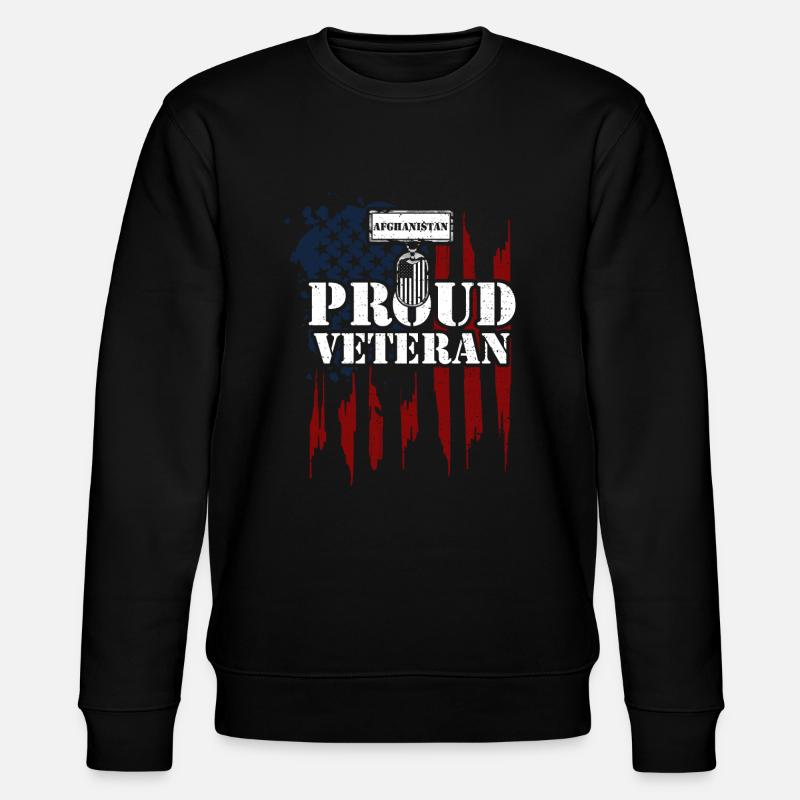 Afghanistan Proud Veteran - Stanley/Stella Unisex Bio-Sweatshirt CHANGER  - Schwarz