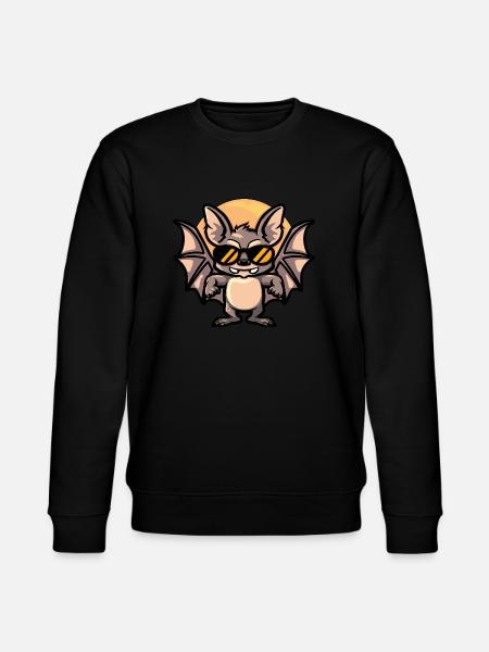 Bat Cool Animal - Stanley/Stella CHANGER Unisex Organic Sweatshirt - black