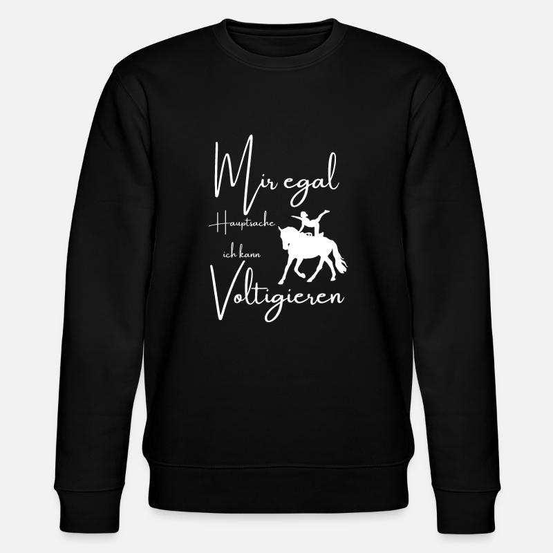 Ich kann Voltigieren - Stanley/Stella Unisex Bio-Sweatshirt CHANGER  - Schwarz