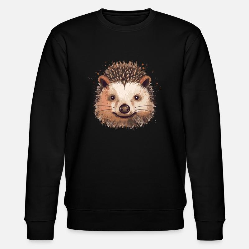 Igel Igelkopf Tier Wald Natur - Stanley/Stella Unisex Bio-Sweatshirt CHANGER  - Schwarz
