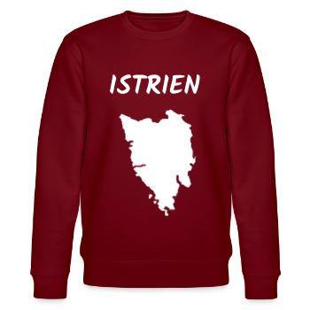 Istrien Kroatien Balkan Adria Urlaub Idee - Stanley/Stella Unisex Bio-Sweatshirt CHANGER  - Burgunderrot - Vorne - Nik (191cm) & Marisol (170cm)