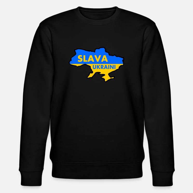 Slava ukraini - Stanley/Stella Unisex Bio-Sweatshirt CHANGER  - Schwarz