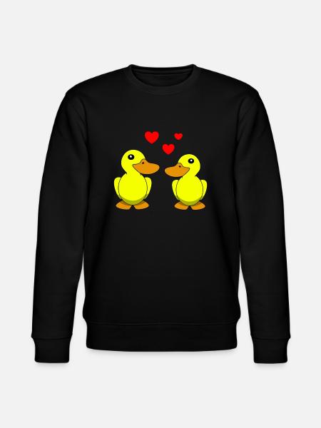 Ducks Valentine's Day - Stanley/Stella CHANGER Unisex Organic Sweatshirt - black