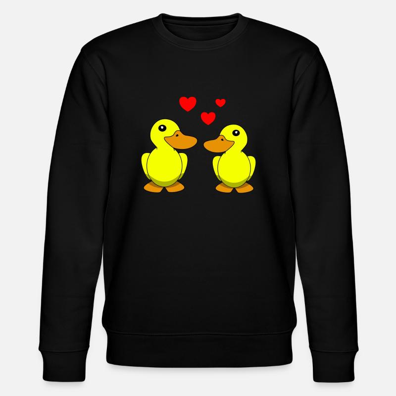 Ducks Valentine's Day - Stanley/Stella CHANGER Unisex Organic Sweatshirt - black