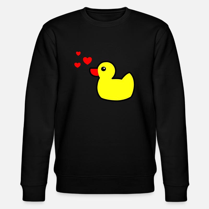 Canard grinçant Jaune Saint-Valentin 2 - Sweat bio CHANGER Stanley/Stella Unisexe - noir
