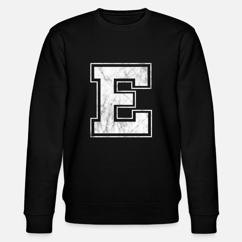 Letter E - Stanley/Stella CHANGER Unisex Organic Sweatshirt - black