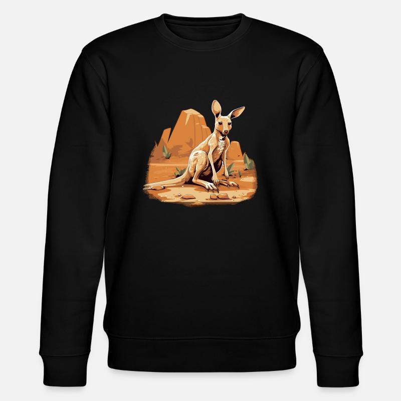 Känguru Baby Känguru Beuteltier Kangaroo - Stanley/Stella Unisex Bio-Sweatshirt CHANGER  - Schwarz