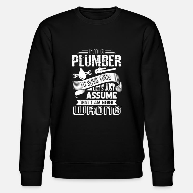 Plombier je suis plombier - Sweat bio CHANGER Stanley/Stella Unisexe - noir