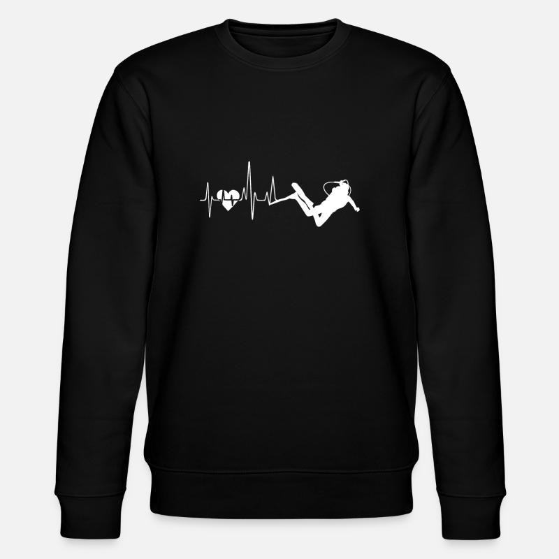 Tauchen Tauchen Herzschlag - Stanley/Stella Unisex Bio-Sweatshirt CHANGER  - Schwarz