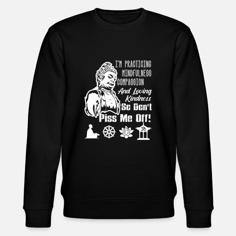 Buddha Buddha Practicing - Stanley/Stella CHANGER Unisex Organic Sweatshirt - black