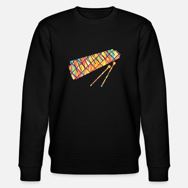 Glockenspiel Geometric Shirt - Stanley/Stella CHANGER Unisex Organic Sweatshirt - black