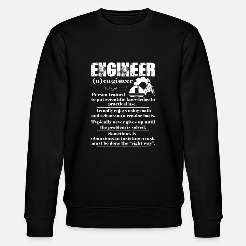 Engineer Definition - Stanley/Stella CHANGER Unisex Organic Sweatshirt - black