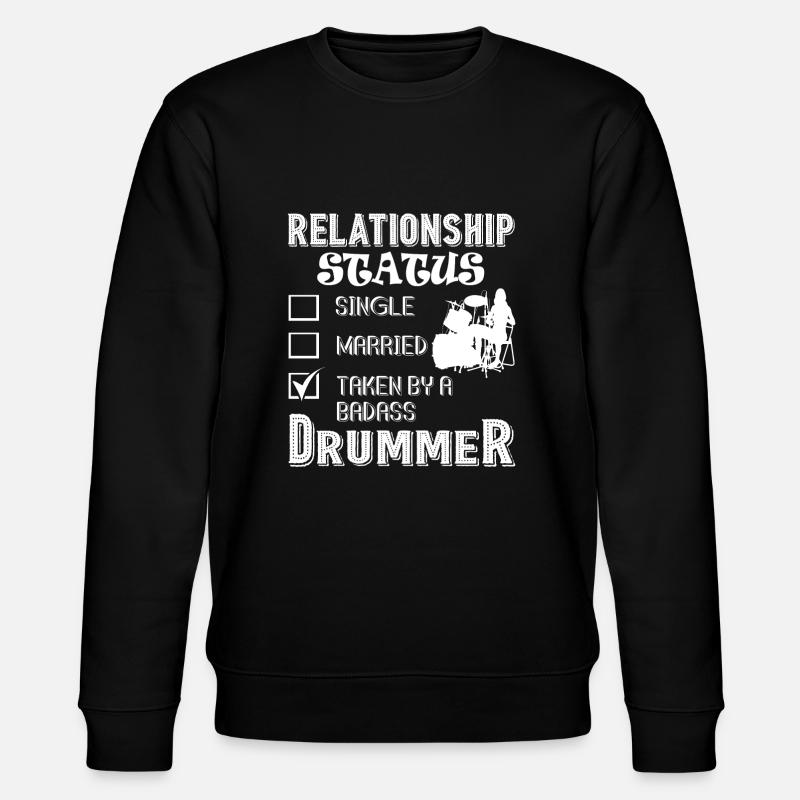 Drummer Drummer Relationship Status - Stanley/Stella Unisex Bio-Sweatshirt CHANGER  - Schwarz