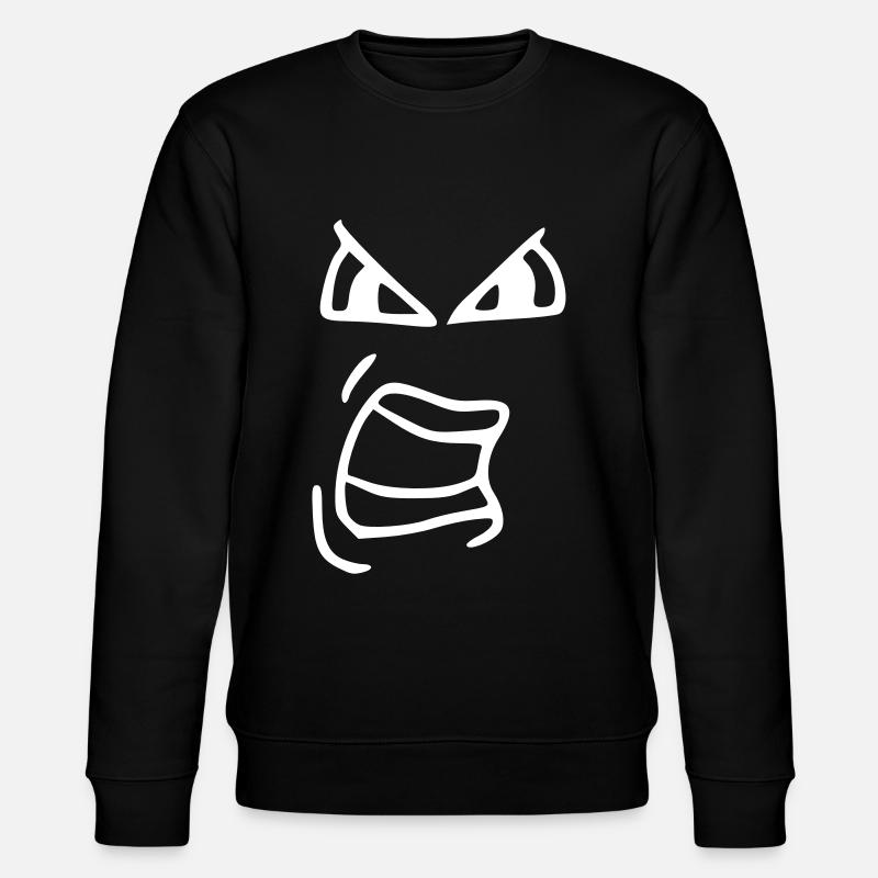 Emoji cris esquisse blanc - Sweat bio CHANGER Stanley/Stella Unisexe - noir